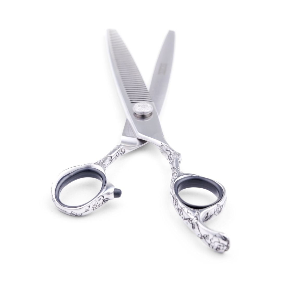 Sozu Flo Silver Dog Grooming Scissor and Thinner (6553190727714)