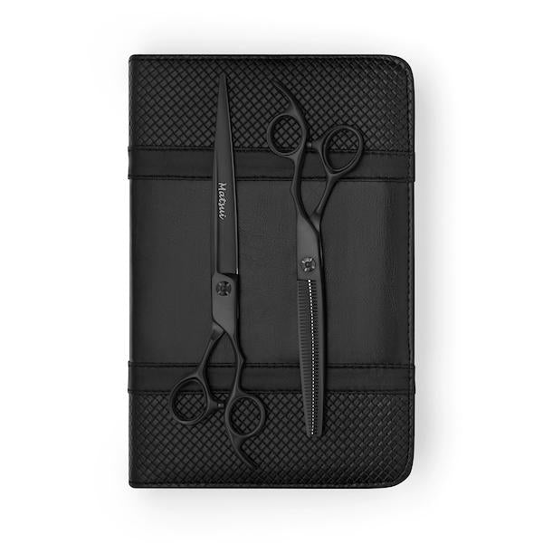 Matsui Aichei Mountain Matte Black Scissor & Thinner Combo (3534879359081)